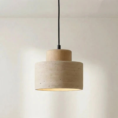 Modern Pendant Light Adjustable Dimmable Natural Stone Design - Image 1